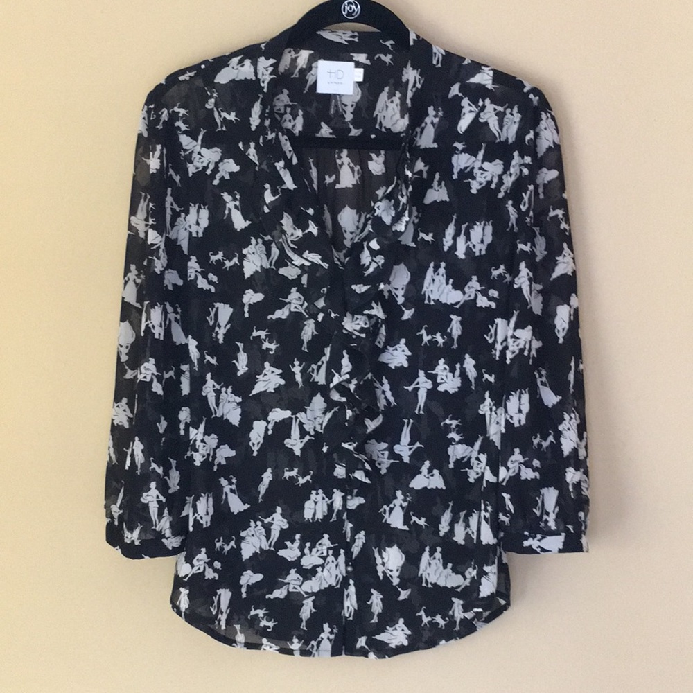 Anthropologie ruffles neck blouse